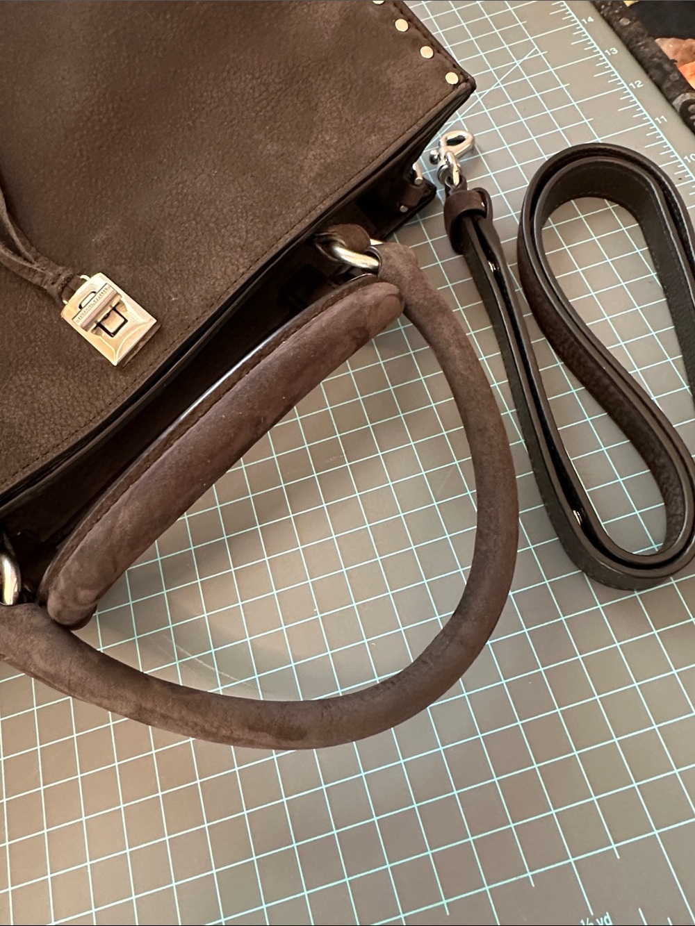 Rebecca Minkoff Black suede  Stud-Trimmed Women's Leather Tote - Picture 9 of 9